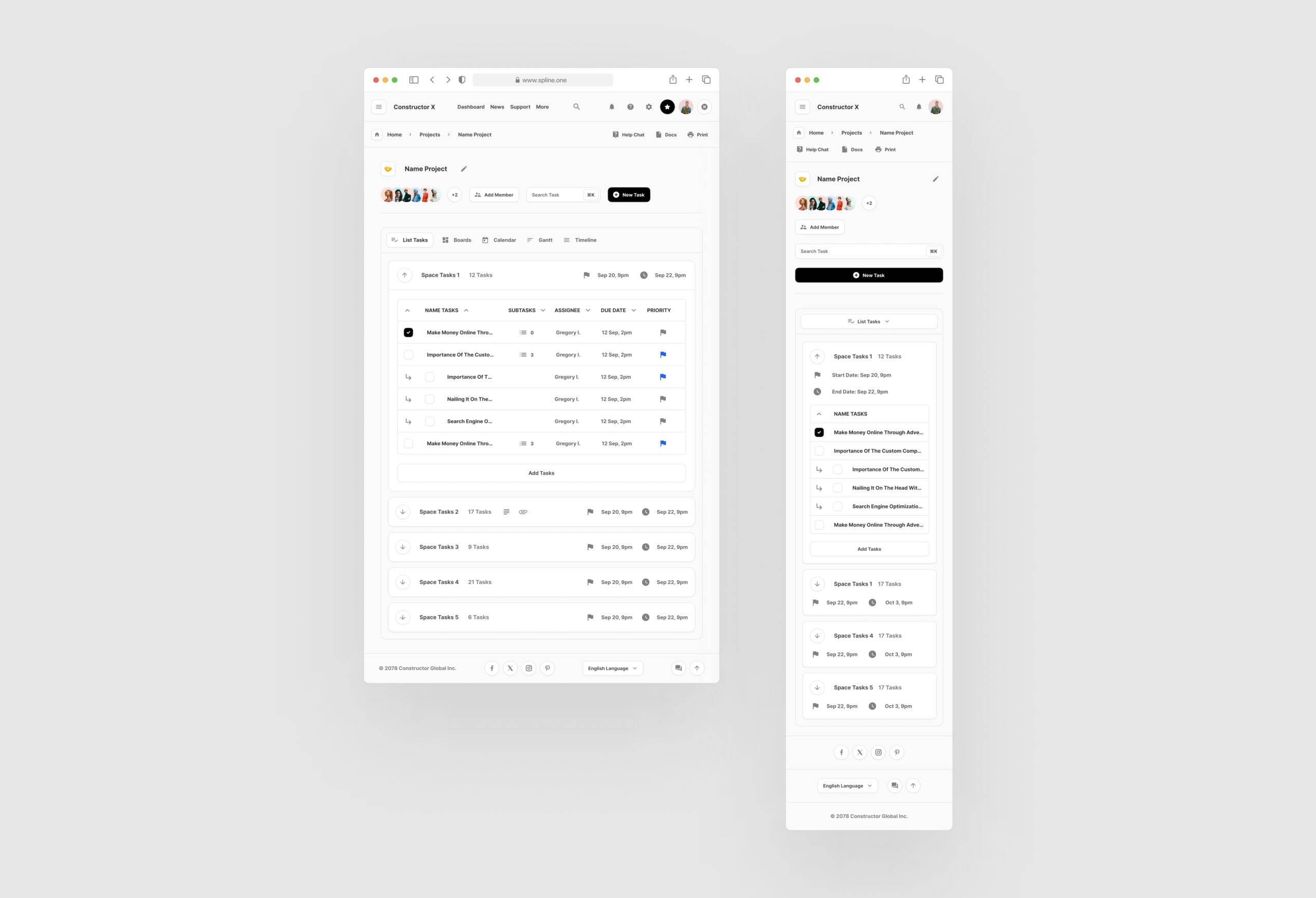 Tasks Dashboard for Figma Free