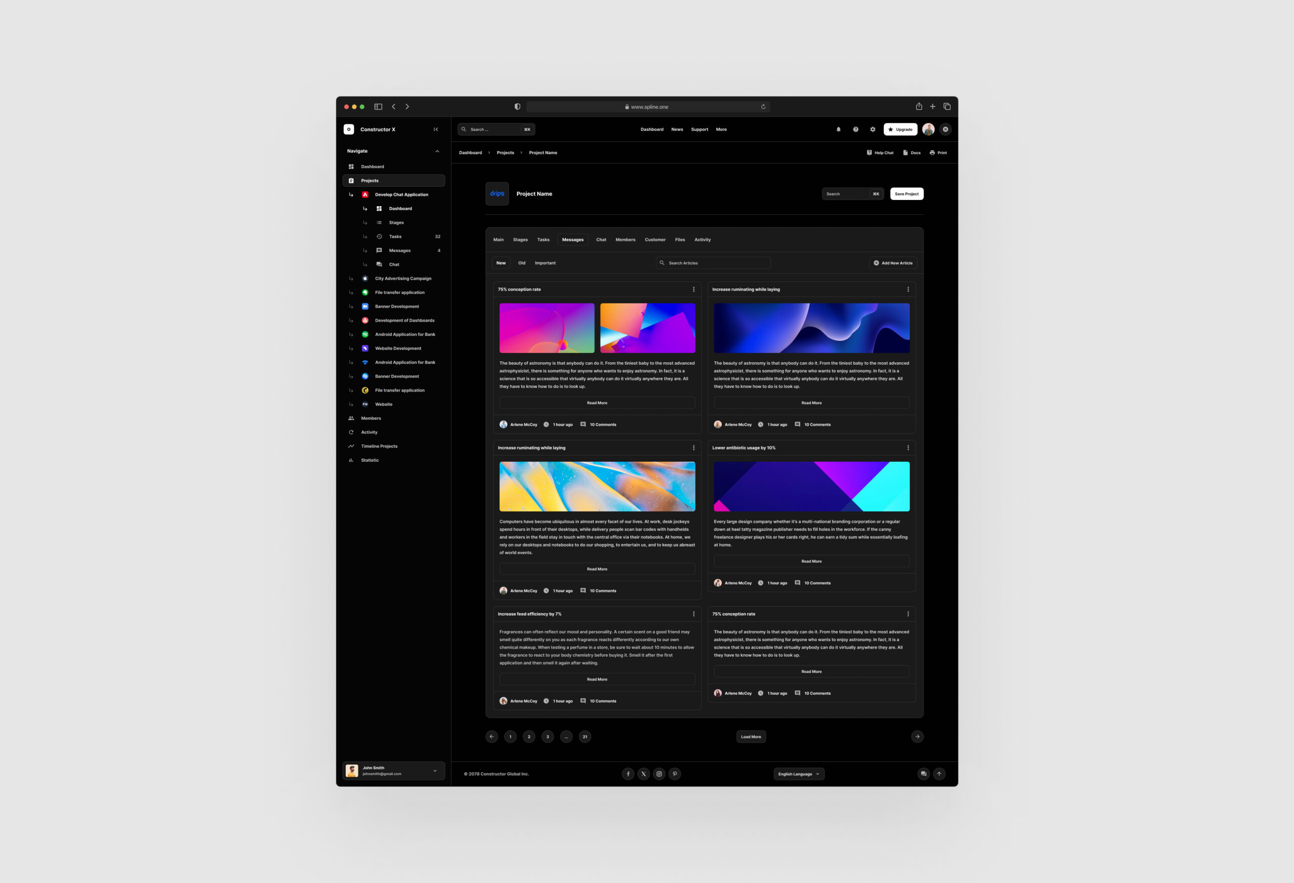 Project Dashboads for Figma