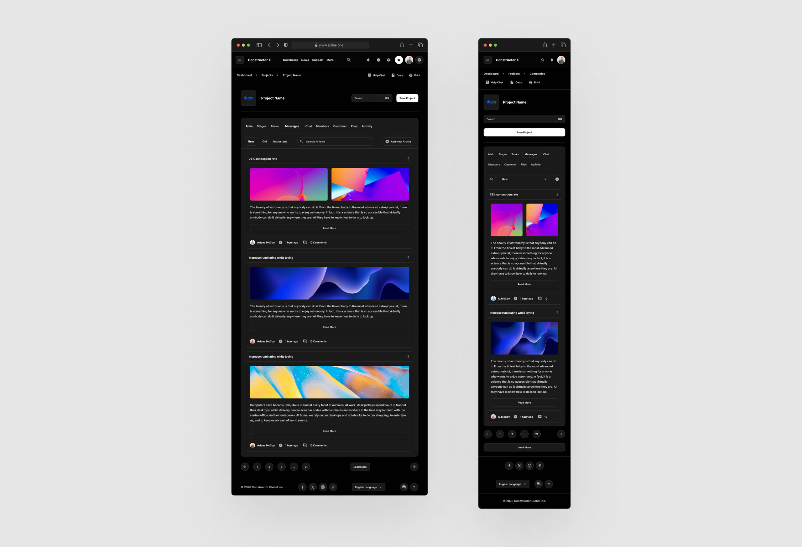 Project Dashboads for Figma