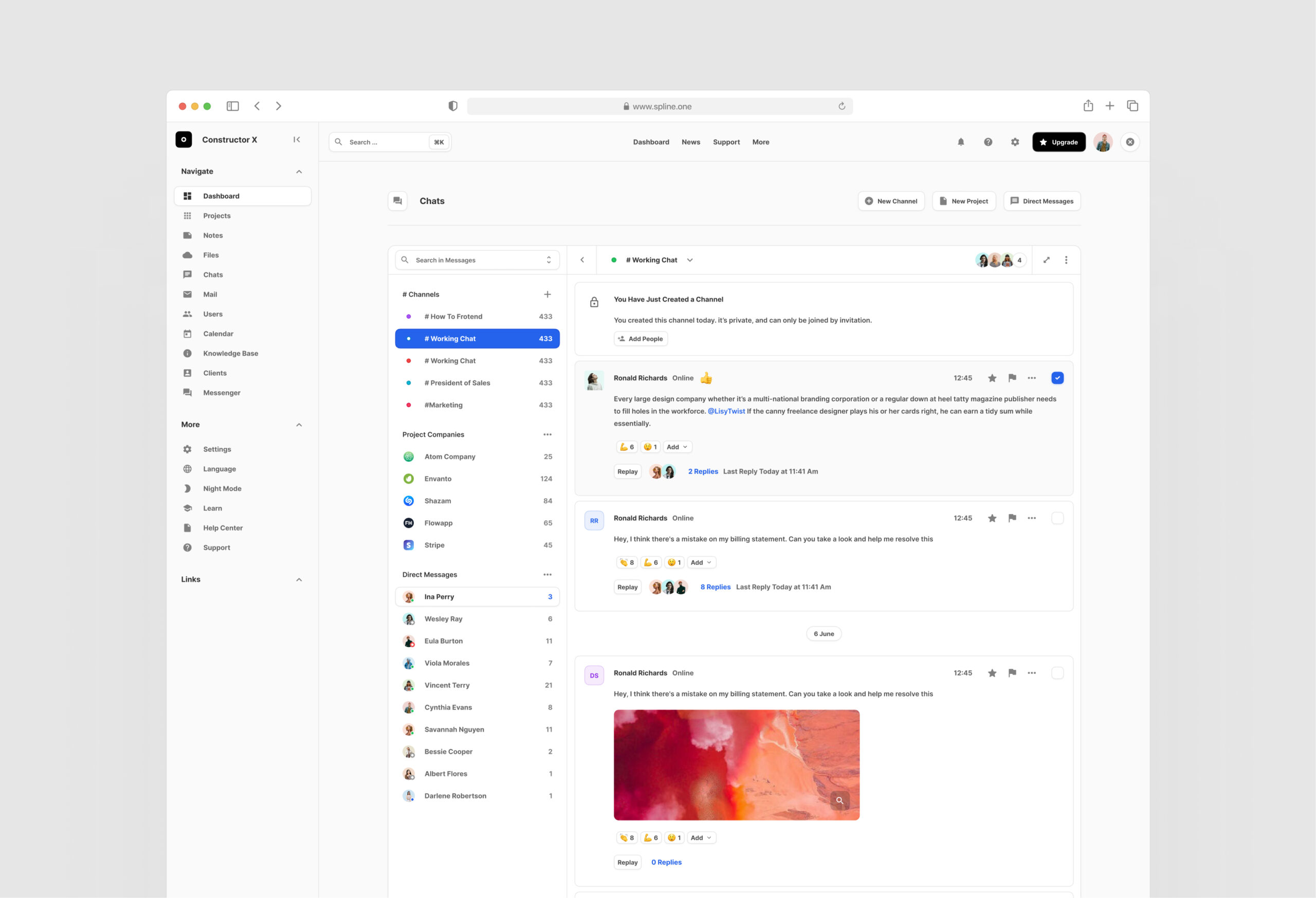Chats Dashboards for Figma Download Free