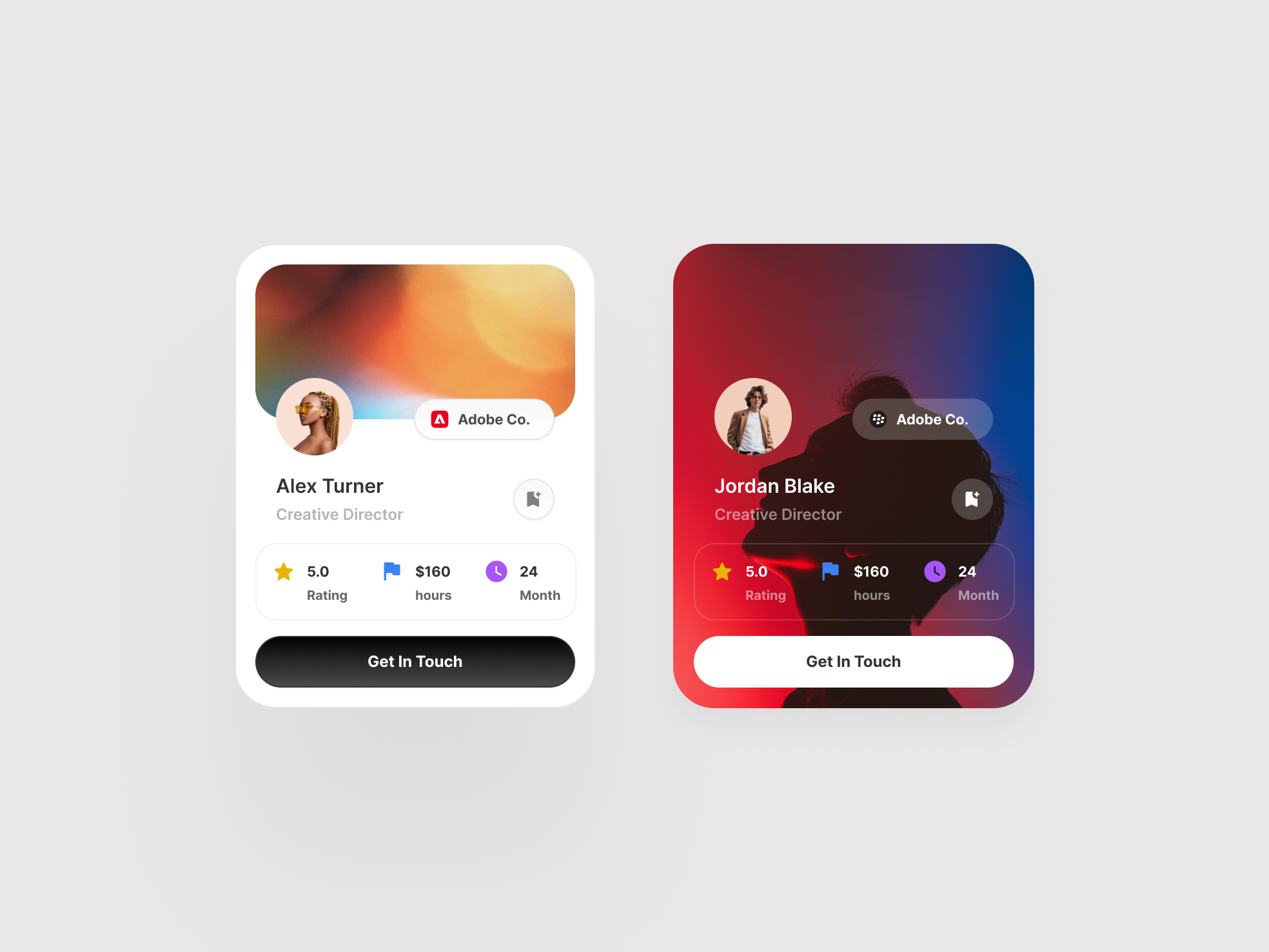 Card Profile UI
