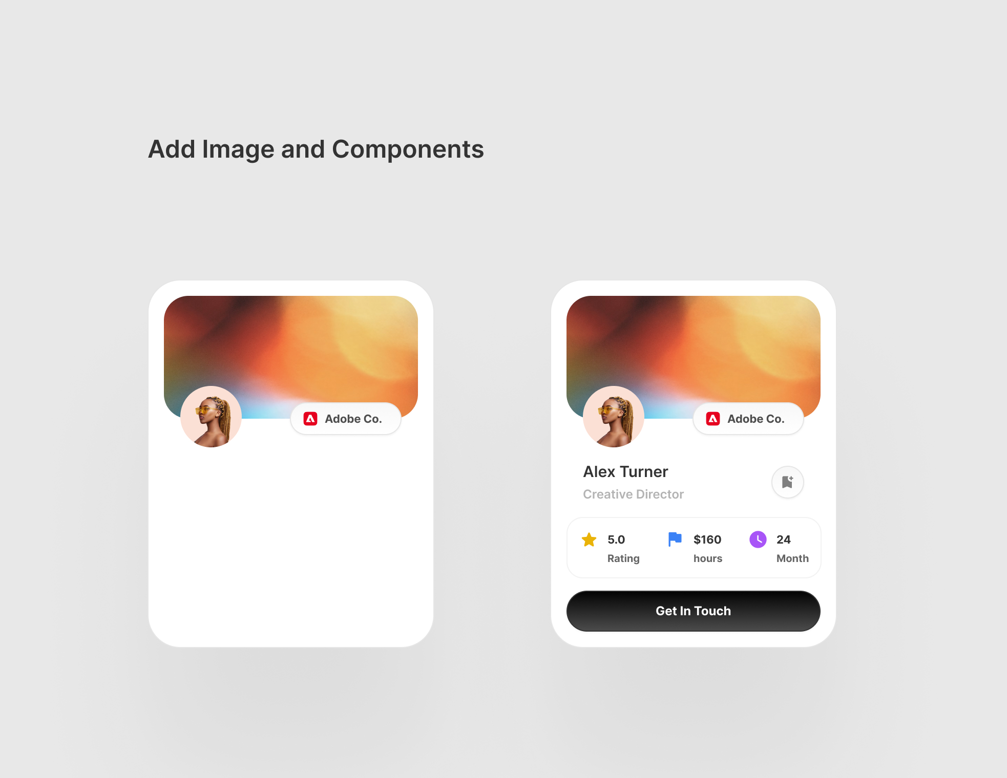 Card Profile UI
