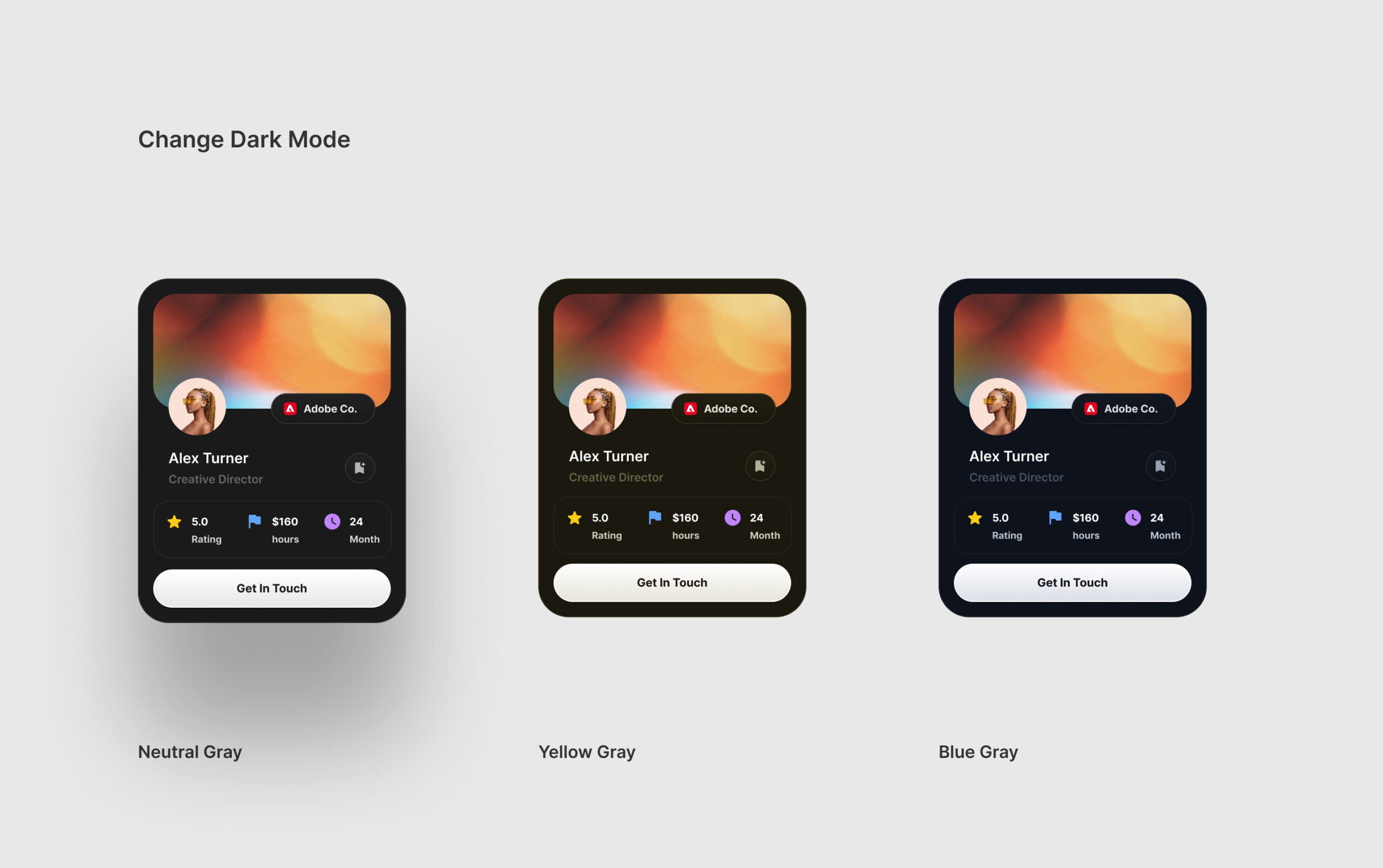 Card Profile UI