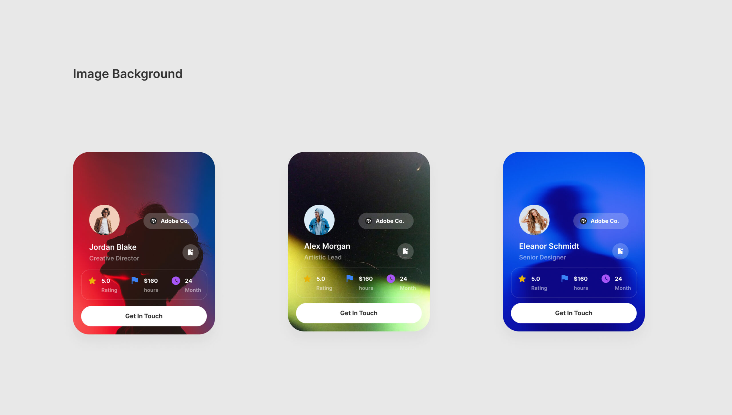 Card Profile UI